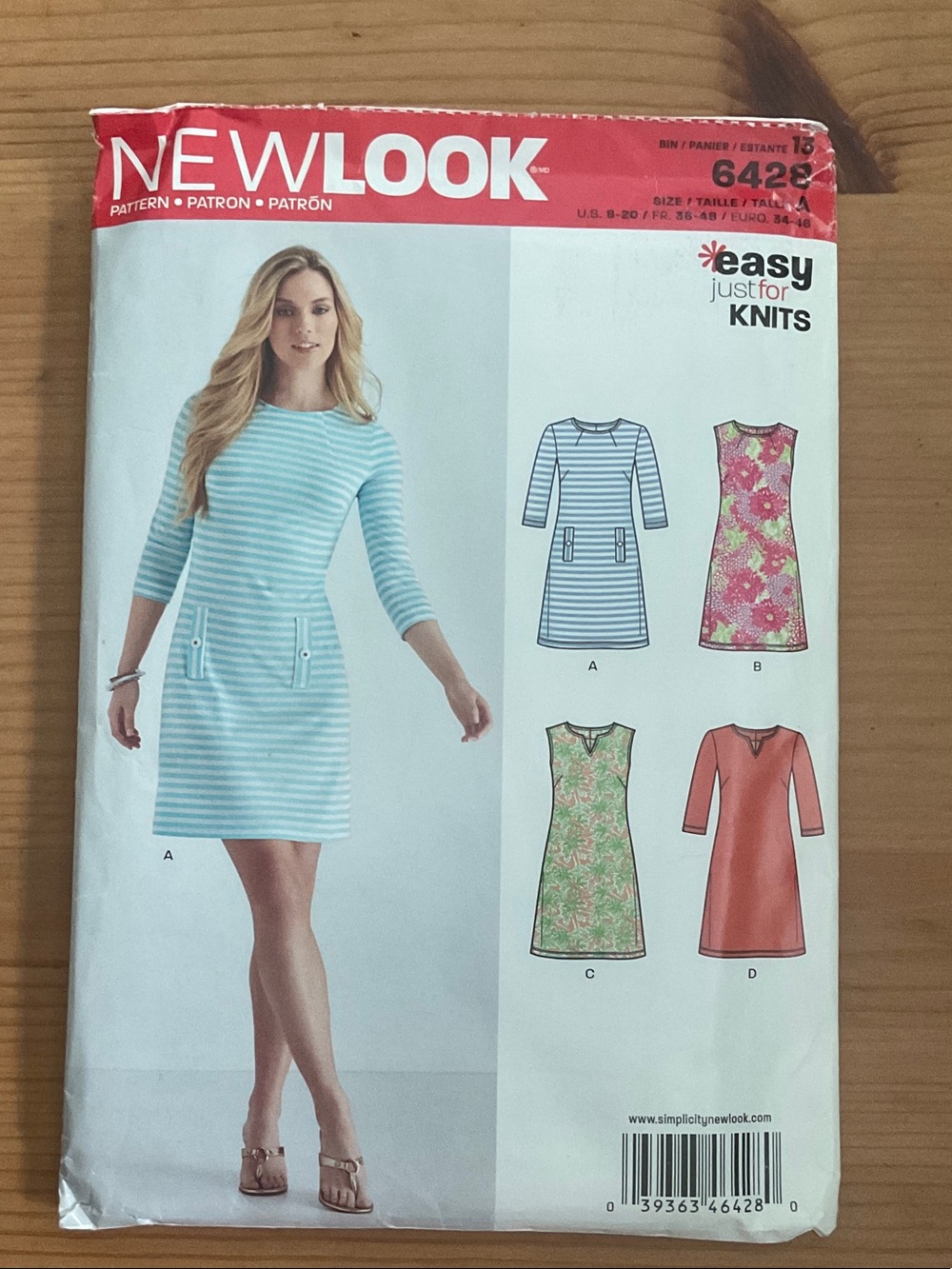 New Look Light Blue & White Striped Knit Midi Dress